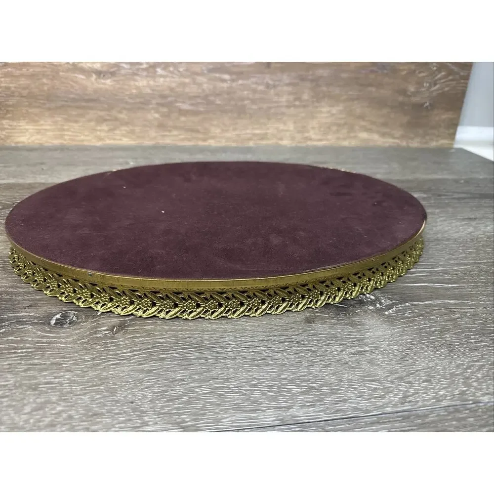 Vintage Vanity Tray Gold Filigree Ornate Hollywood Regency 16x11”